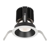 Volta Round Shallow Regressed Trim with LED Light Engine Narrow 25 Beam 3500K White in Black White