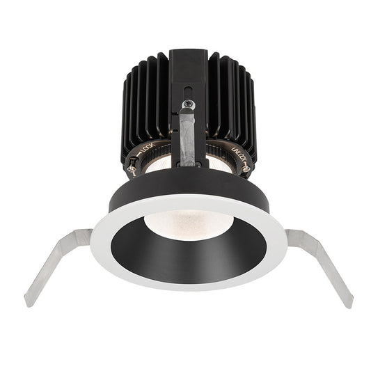 Volta Round Shallow Regressed Trim with LED Light Engine Spot 15 Beam 3000K Soft White 90CRI in Black White