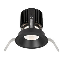 Volta Round Shallow Regressed Trim with LED Light Engine Wide Flood 60 Beam 4000K Cool White in Black
