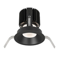 Volta 4.5in Round Shallow Regressed Trim Flood Beam 2700-6500K in Black - R4RD1T-FTWB-BK
