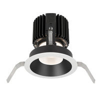 Volta 4.5in Round Shallow Regressed Trim Wide Flood Beam 2700-6500K in Black White - R4RD1T-WTWB-BKWT