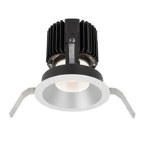 Volta Round Shallow Regressed Trim with LED Light Engine Flood 45 Beam 2700K Warm White in Haze White