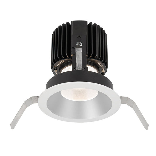 Volta Round Shallow Regressed Trim with LED Light Engine Narrow 25 Beam 3000K Soft White 90CRI in Haze White