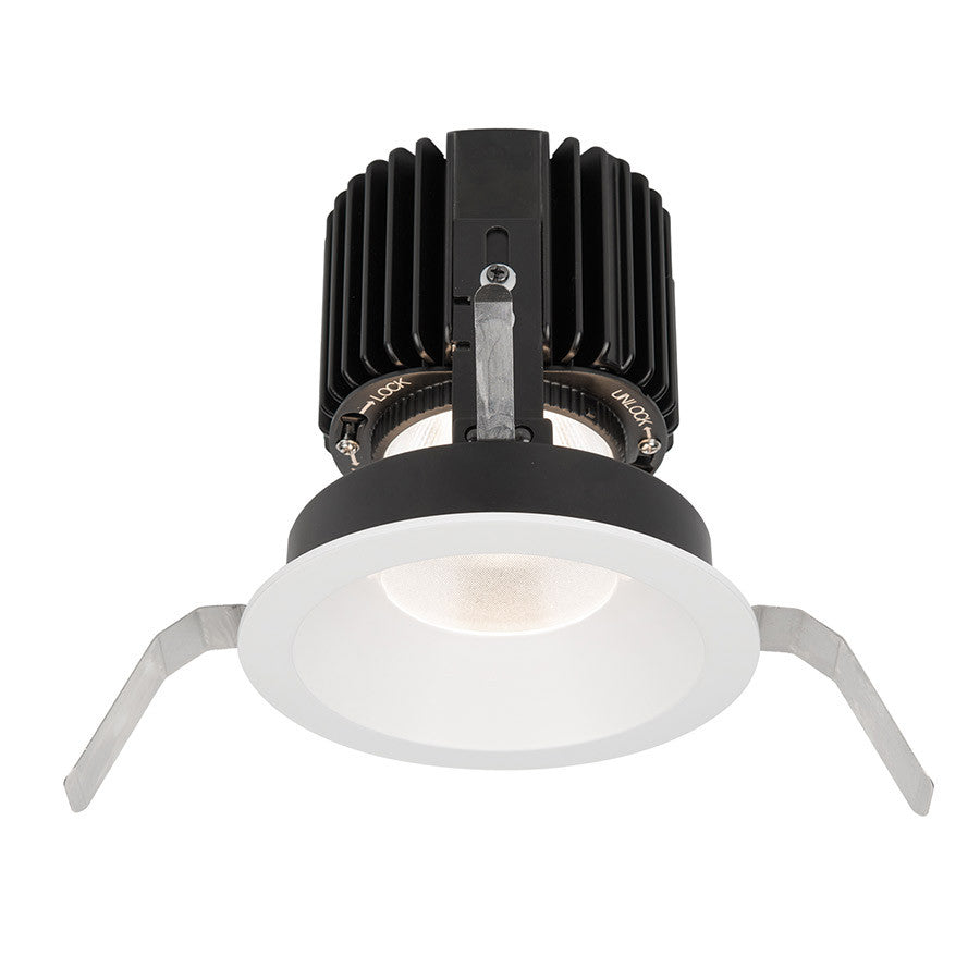 Volta Round Shallow Regressed Trim with LED Light Engine Flood 45 Beam 3000K Soft White in White