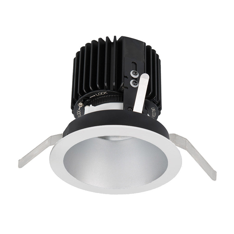 Volta Round Trim with LED Light Engine Flood 45 Beam 3000K Soft White in Haze White