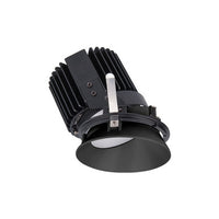 Volta Round Wall Wash Trim with LED Light Engine Asymmetrical Beam 2700K Warm White in Black