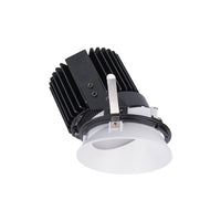 Volta Round Wall Wash Trim with LED Light Engine Asymmetrical Beam 3000K Soft White in White