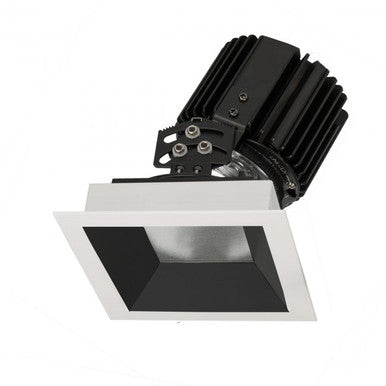 Volta 4.5in Square Adjustable Trim Flood Beam 2700-6500K in Black White - R4SAT-FTWB-BKWT