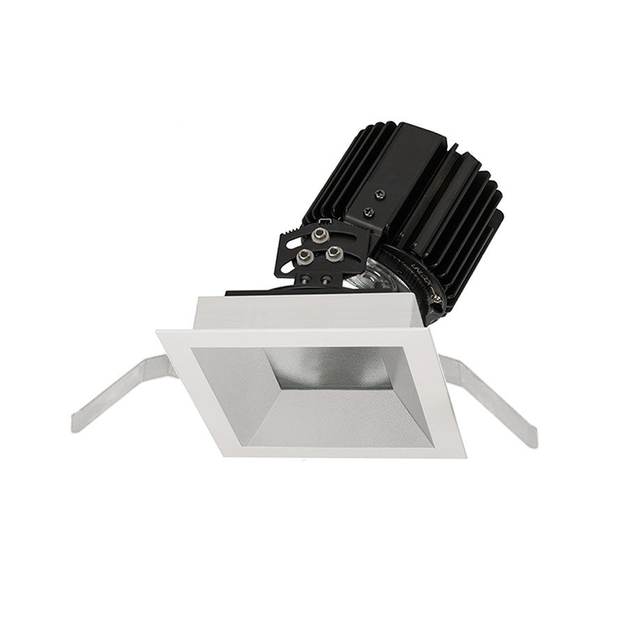 Volta Square Adjustable Trim with LED Light Engine Narrow 25 Beam 3500K White in Haze White