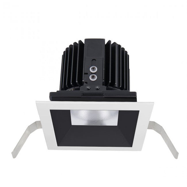 Volta 4.5in Square Shallow Regressed Trim Wide Flood Beam 2700-6500K in Black White - R4SD1T-WTWB-BKWT