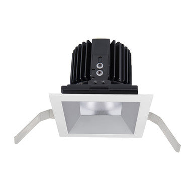 Volta Square Shallow Regressed Trim with LED Light Engine Wide Flood 60 Beam 3000K Soft White in Haze White