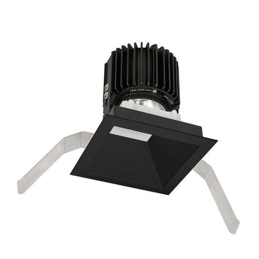 Volta Square Trim with LED Light Engine Wide Flood 60 Beam 3500K White in Black