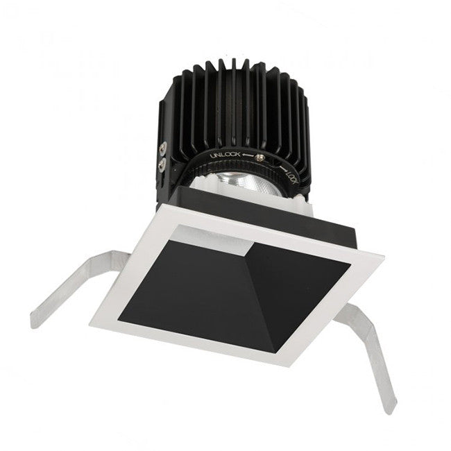 Volta 4.5in Square Trim Wide Flood Beam 2700-6500K in Black White - R4SD2T-WTWB-BKWT