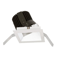 Volta Square Wall Wash Trim with LED Light Engine Asymmetrical Beam 3500K White in White