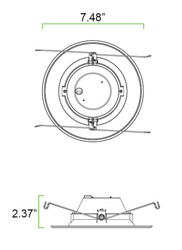 6 Inch Recessed Can Retrofit - 17 Watt - 1200 Lumens - 3000K Soft White - 120V - Recessed Can Required - Triac Dimmable