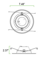 6 Inch Recessed Can Retrofit - 17 Watt - 1200 Lumens - 3000K Soft White - 120V - Recessed Can Required - Triac Dimmable