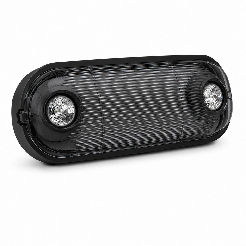 2 Lamp, Weatherproof Emergency Fixture, Black Housing, 120/277V, Ultra bright MR-16 lamps