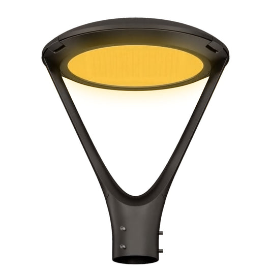 Turtle Friendly Amber LED Post Top Light - Selectable 63/53/33 Watt - 120-277V - Post Top - Bronze Finish