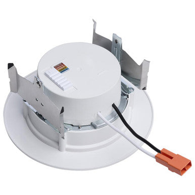 LED 4 Inch  Wafer Downlight Retrofit- E26 Adapter Included - 8 Watts - Color Temperature Selectable 27K/30K/35K/40K/50K - 120V - Flat Trim - Recessed Can Required