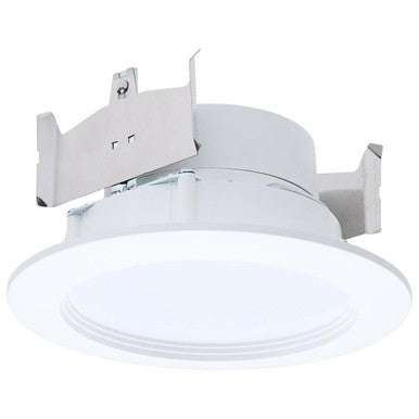 LED 4 Inch  Wafer Downlight Retrofit- E26 Adapter Included - 8 Watts - Color Temperature Selectable 27K/30K/35K/40K/50K - 120V - Baffle Trim - Recessed Can Required