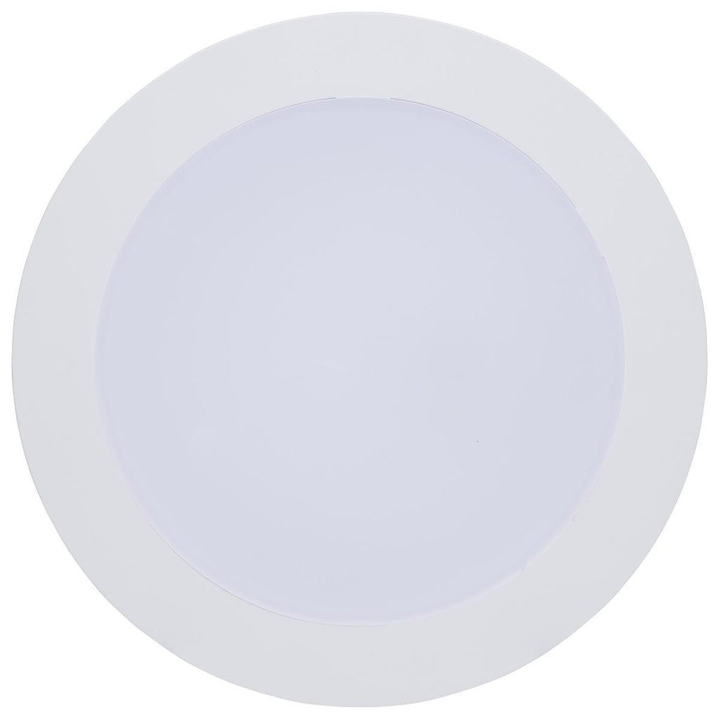 LED 6 Inch  Wafer Downlight Retrofit- E26 Adapter Included - 10 Watts - Color Temperature Selectable 27K/30K/35K/40K/50K - 120V - Flat Trim - Recessed Can Required