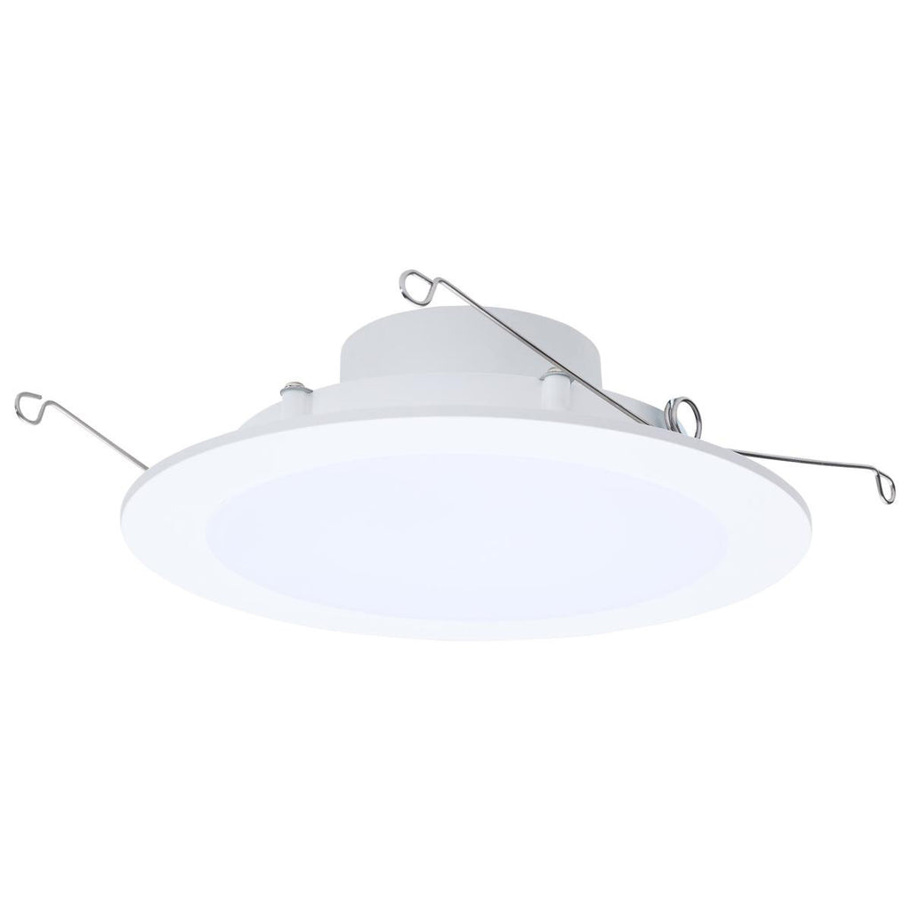 LED 6 Inch  Wafer Downlight Retrofit- E26 Adapter Included - 10 Watts - Color Temperature Selectable 27K/30K/35K/40K/50K - 120V - Flat Trim - Recessed Can Required