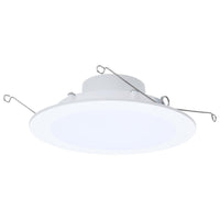 LED 6 Inch  Wafer Downlight Retrofit- E26 Adapter Included - 10 Watts - Color Temperature Selectable 27K/30K/35K/40K/50K - 120V - Flat Trim - Recessed Can Required