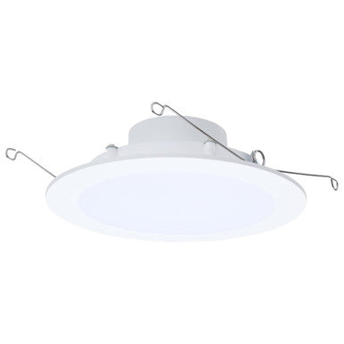 LED 6 Inch  Wafer Downlight Retrofit- E26 Adapter Included - 10 Watts - Color Temperature Selectable 27K/30K/35K/40K/50K - 120V - Flat Trim - Recessed Can Required