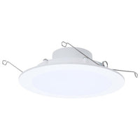 LED 6 Inch  Wafer Downlight Retrofit- E26 Adapter Included - 10 Watts - Color Temperature Selectable 27K/30K/35K/40K/50K - 120V - Flat Trim - Recessed Can Required