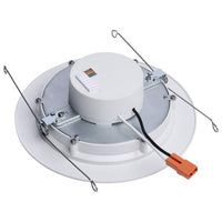 LED 6 Inch Wafer Downlight Retrofit- E26 Adapter Included - 10 Watts - Color Temperature Selectable 27K/30K/35K/40K/50K - 120V - Baffle Trim - Recessed Can Required
