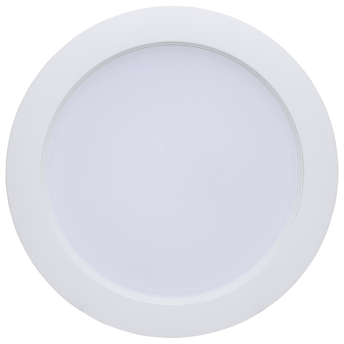 LED 6 Inch Wafer Downlight Retrofit- E26 Adapter Included - 10 Watts - Color Temperature Selectable 27K/30K/35K/40K/50K - 120V - Baffle Trim - Recessed Can Required