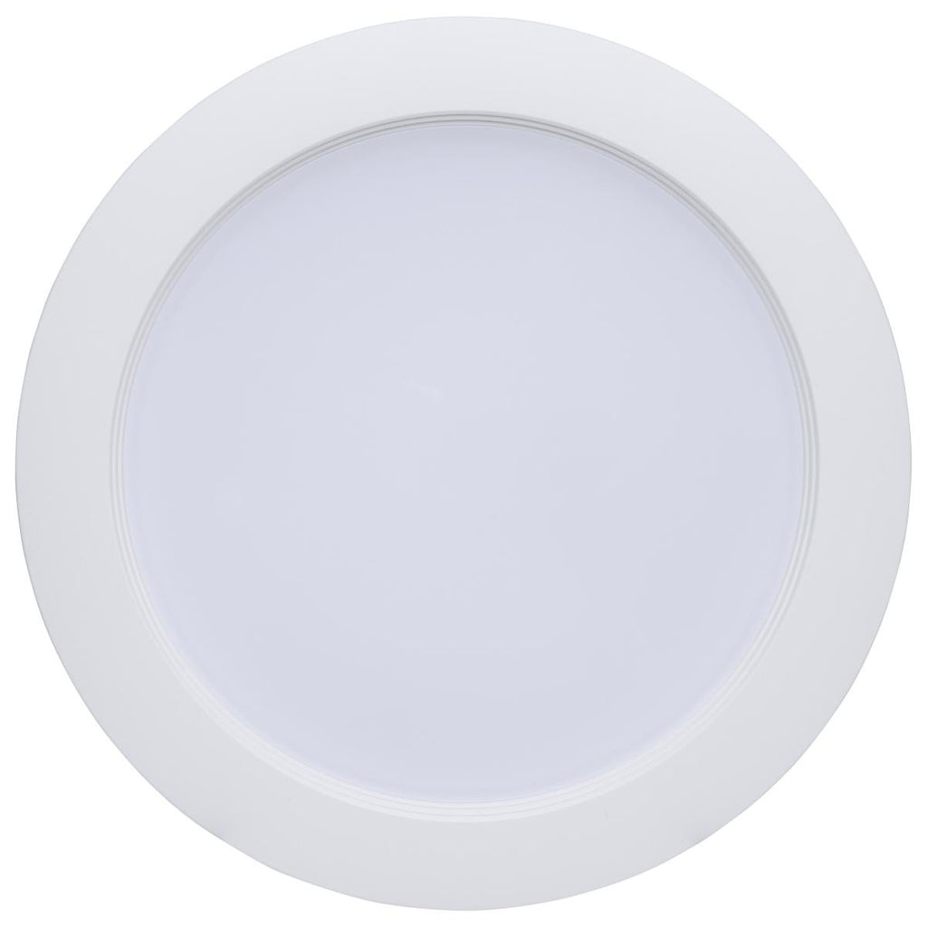 LED 6 Inch Wafer Downlight Retrofit- E26 Adapter Included - 10 Watts - Color Temperature Selectable 27K/30K/35K/40K/50K - 120V - Baffle Trim - Recessed Can Required