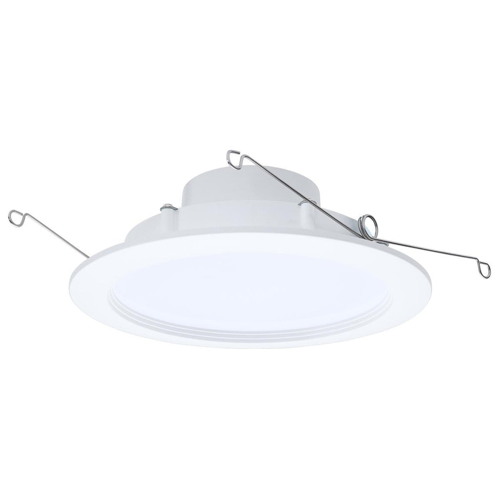 LED 6 Inch Wafer Downlight Retrofit- E26 Adapter Included - 10 Watts - Color Temperature Selectable 27K/30K/35K/40K/50K - 120V - Baffle Trim - Recessed Can Required