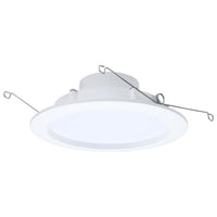 LED 6 Inch Wafer Downlight Retrofit- E26 Adapter Included - 10 Watts - Color Temperature Selectable 27K/30K/35K/40K/50K - 120V - Baffle Trim - Recessed Can Required
