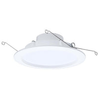 LED 6 Inch Wafer Downlight Retrofit- E26 Adapter Included - 10 Watts - Color Temperature Selectable 27K/30K/35K/40K/50K - 120V - Baffle Trim - Recessed Can Required