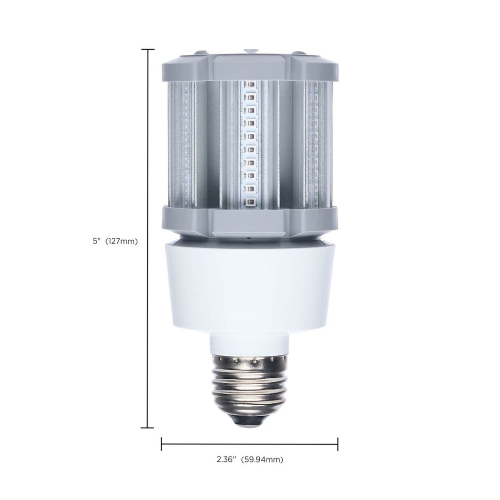 9 Watt LED Corn Bulb - Metal Halide Retrofit -400 Lumens - Amber - 120-277V - E26 Medium Base - Ballast Bypass