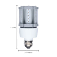 9 Watt LED Corn Bulb - Metal Halide Retrofit -400 Lumens - Amber - 120-277V - E26 Medium Base - Ballast Bypass