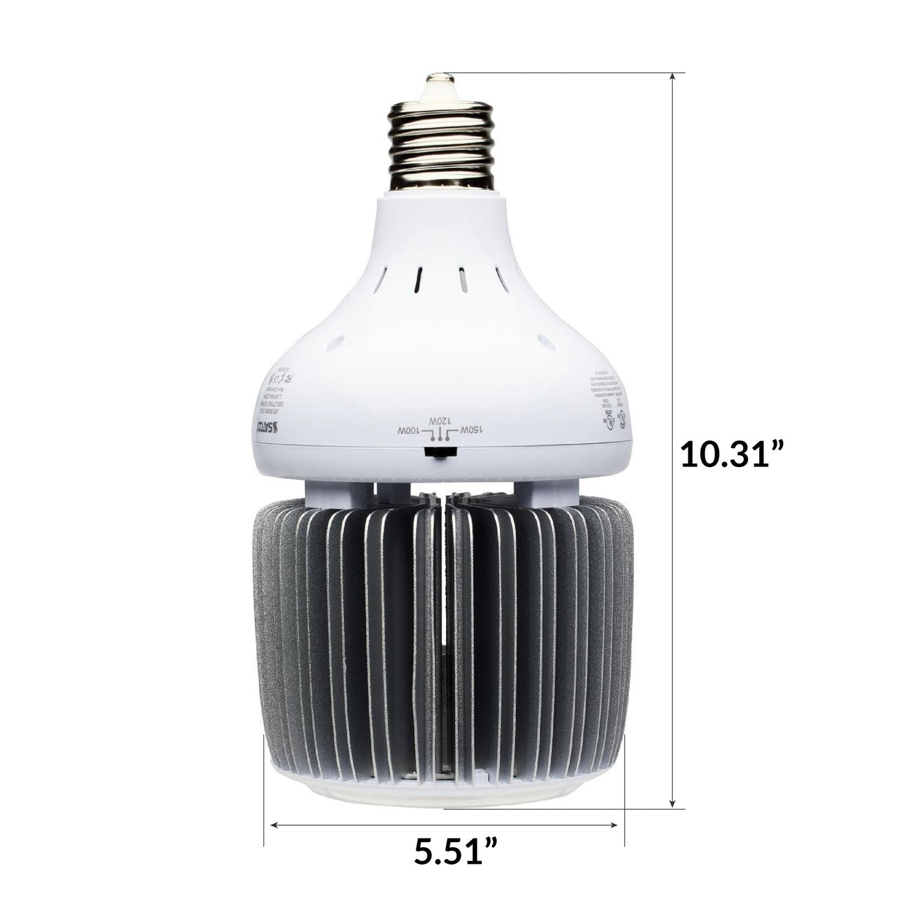 LED Lowbay PAR Bulb - HighBay Retrofit - Watt Selectable 100/120/150W - 21000 Max Lumens - 5000K Daylight - 120-277V - E39 Mogul Base - Ballast Bypass
