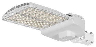 LED Parking Lot Area Light - Watt Selectable - 300W/240W/180W/120W - Color Selectable 40K/50K - 45000 Max Lumens - 120V-277V - Slipfitter Mount - White Finish