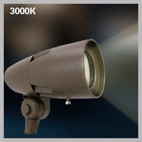 LED Fully Adjustable Spot Light Fixtures - Commercial Landscape Lighting - Options Available For Voltage, Wattage and Either Black or Bronze Finish