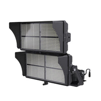 High Output LED Stadium Light - 1200W - 200-480 Volts - Color Selectable 40K/50K/57K -180000 Lumen - Yoke Mount - Black Finish