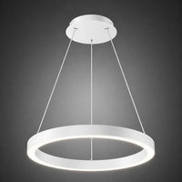 LED Halo Pendant With Up/Down Lights - Suspended Indoor Pendant Fixtures - Multiple Size and Finish Options