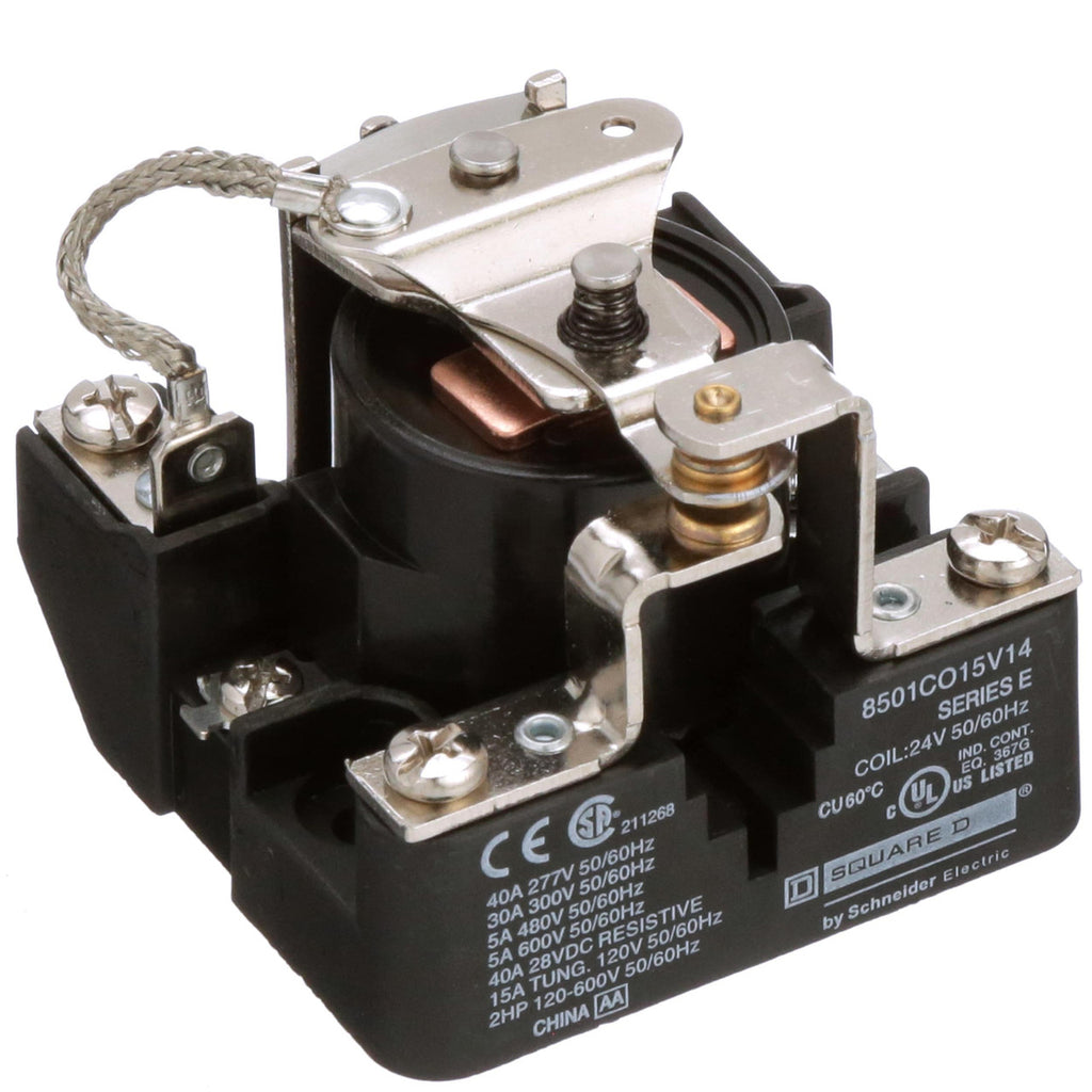 Power Relay; 5 Pin; 24 VAC; SPDT; Panel Mount; 5A; 600 VAC; Screw; 8501C Series - 8501CO15V14