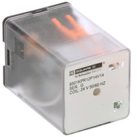 Power Relay, 8 Pin, Octal, 24 VAC, DPDT, Socket Mount, 10A, 240 VAC, Led, 8501K Series - 8501KPR12P14V14