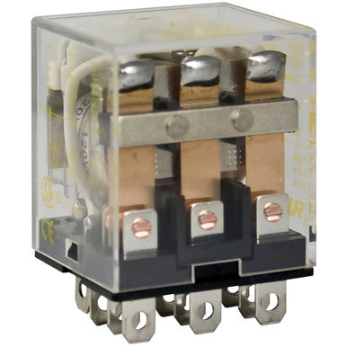 Power Relay; 14 Pin; 24 VAC; 4PDT; Socket Mount; 15A; 250 VAC; QC Tabs; 8501R Series - 8501RS43V14