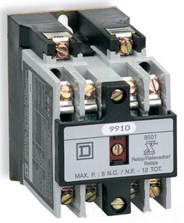 Nema Control Relay, Type X, 8 No Contacts, 10 A, 600 VAC, With 110 /120 VAC - 8501XO80V02