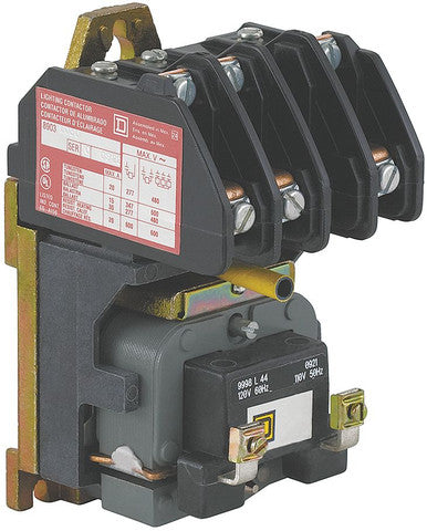8903L Electrically Held Lighting Contactor, 3 P, 3 No, 30 A, 600 V, 277 V 60 Hz - 8903LO30V04