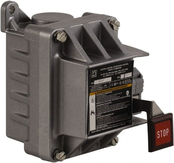 Control Station, (1) Momentary Pushbutton (Mushroom), 1NC, NEMA 1, 5A, 600V - 9001BR103