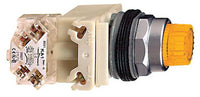 Switch Push Button N.O./N.C. DPST Round Button 10A 600VAC 600VDC Momentary Contact Screw Clamp Panel Mount - 9001K2L35LYAH13