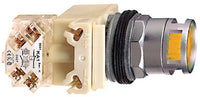 30MM Amber Illuminated Pushbutton (flush, Spr Ret) 1 X C/o, 24V Ac/dc Led (complete) - 9001K3L35LYAH13